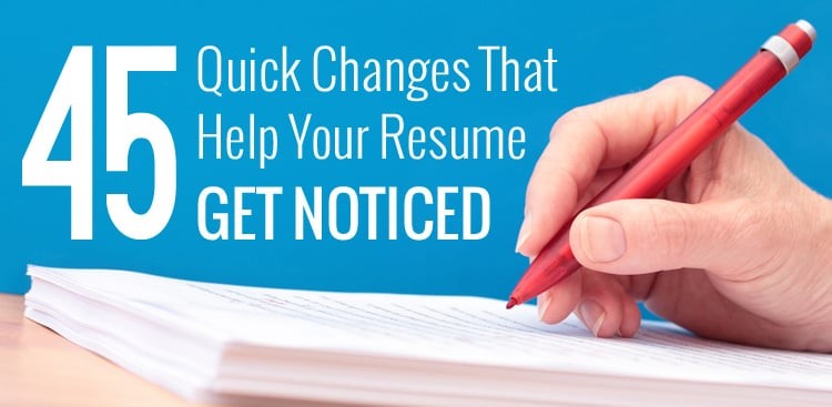Get noticed resume format