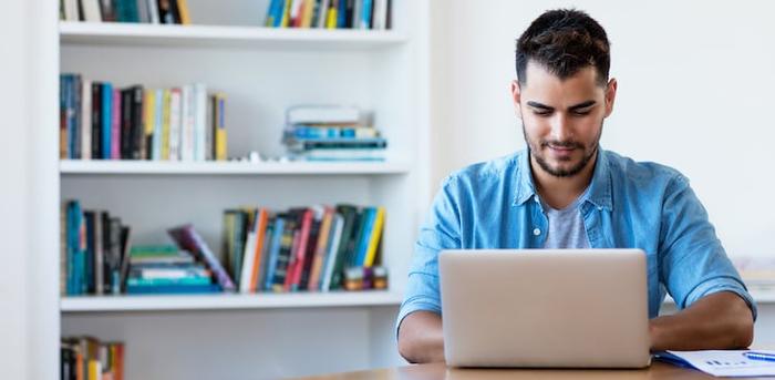 person working on a computer