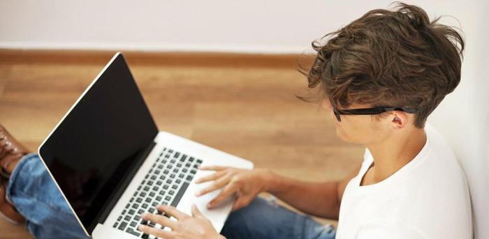 person working on computer