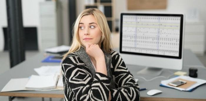 person sitting at desk