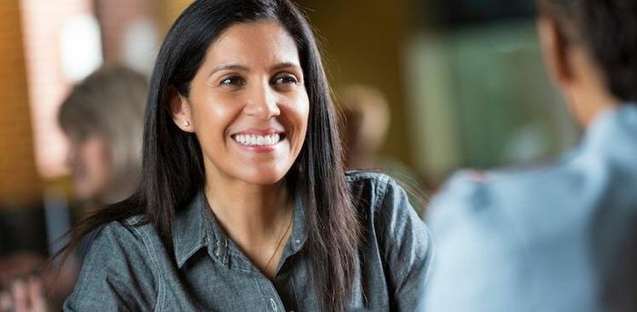 woman interviewing for job