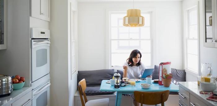 person eating breakfast