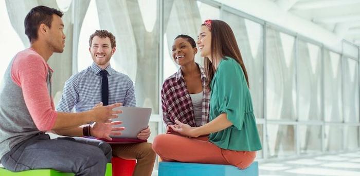 photo of people sitting in office