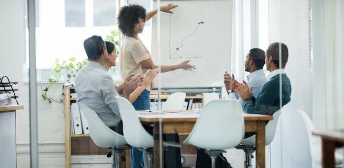 women in conference room