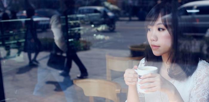 person drinking coffee