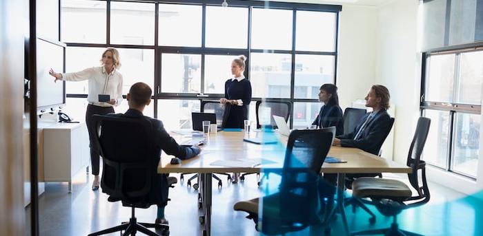 person giving presentation