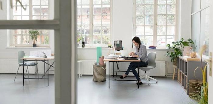 person working at desk