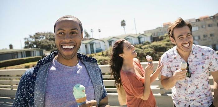 friends eating ice cream