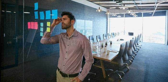 person in conference room