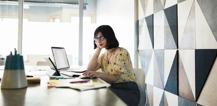 person working in an office