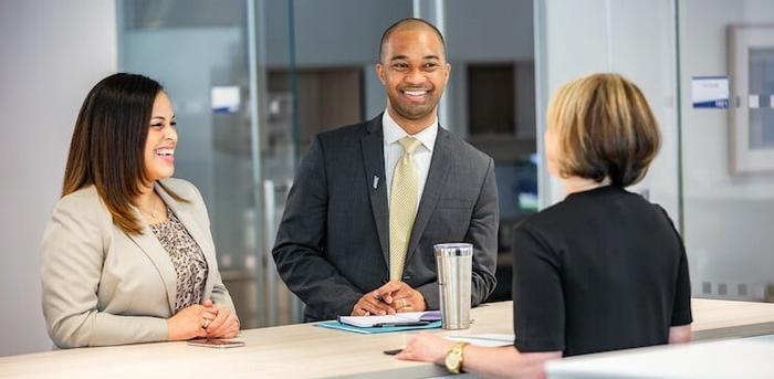 Employees in City National Bank's New York office