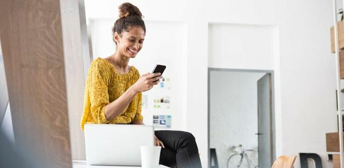 person on smartphone