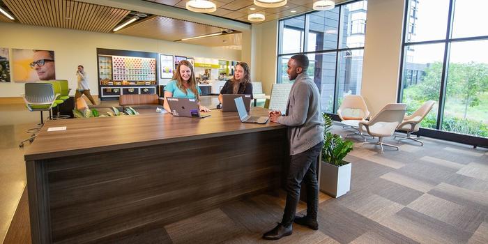 UnitedHealth Group employees working in the Minnetonka, MN, office.