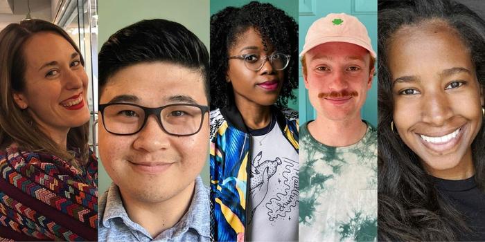 Collage of five headshots. From left to right: Haley Kirk of Miami, FL; Stanton Man of Raleigh, NC; Shanece Regis of Atlanta, GA; Connor Brem of Pittsburgh, PA; and Bianca Salomon of Miami, FL