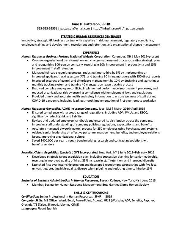 how does resume help hr find right candidate
