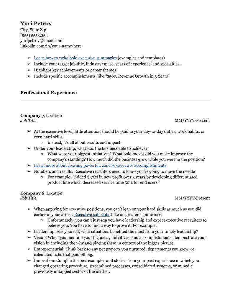 best resume templates 2022