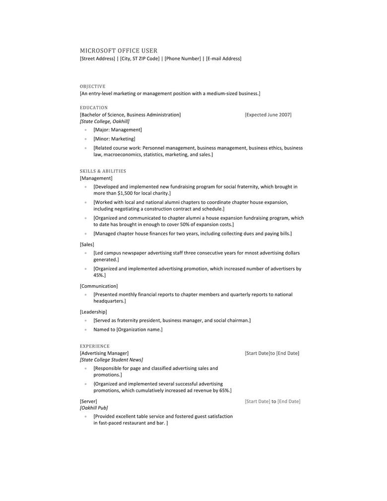 2023 chronological resume template