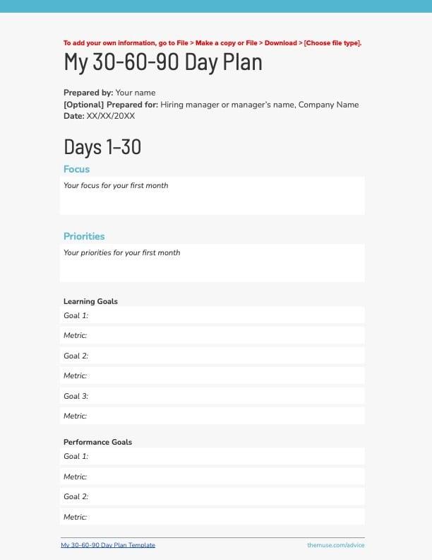 30-60-90 Day Plan: Ultimate Guide Plus Template