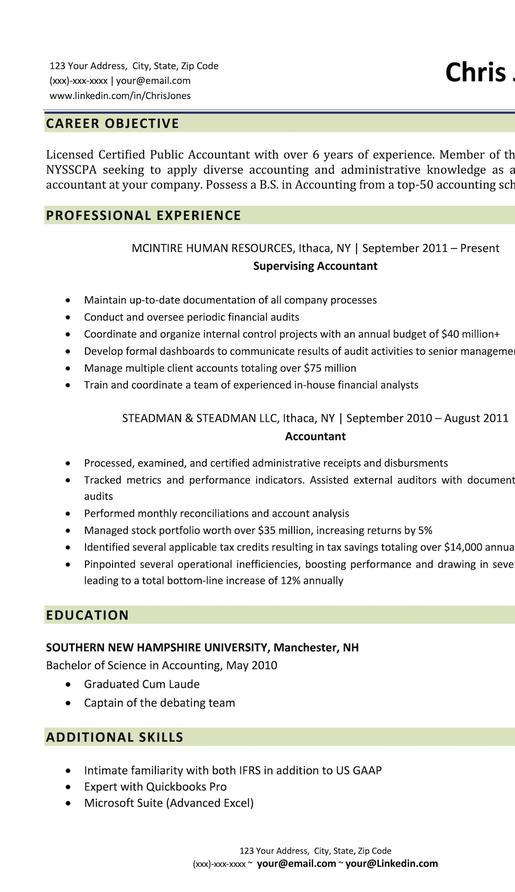 the muse sample resume