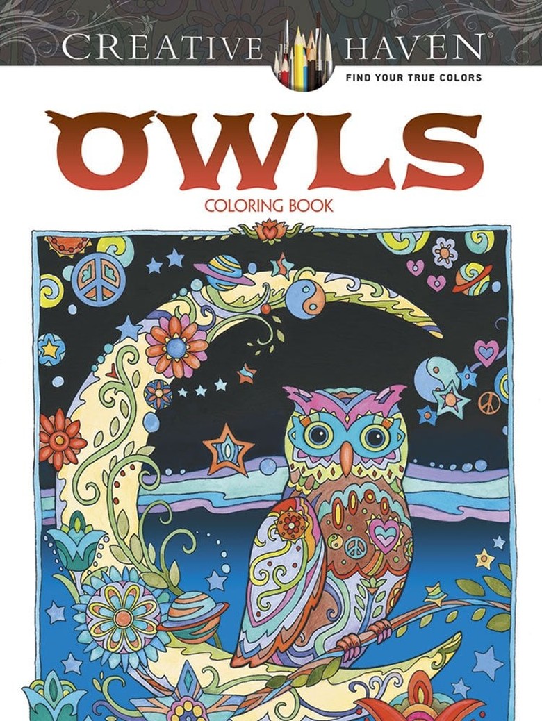 Owls Adult Coloring Book 