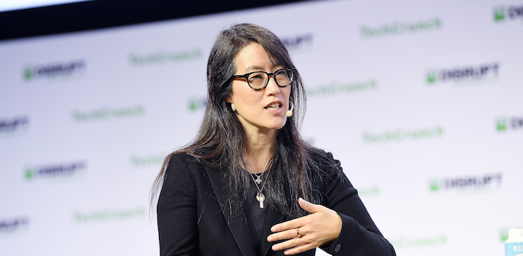 Ellen Pao speaking at TechCrunch Disrupt San Francisco 2019