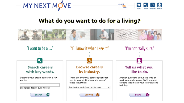 screenshot of mynextmove.org