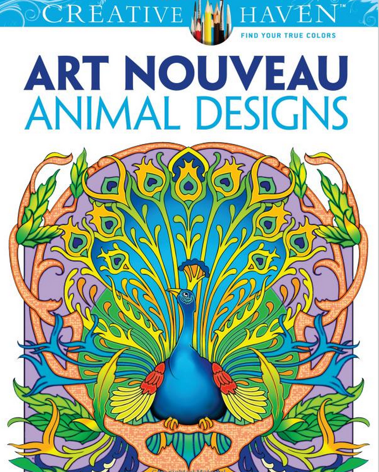 Art Nouveau Animal Designs Adult Coloring Book 
