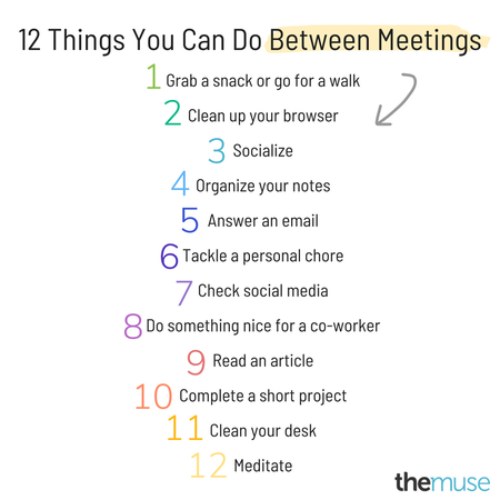 12 things you can do between meetings