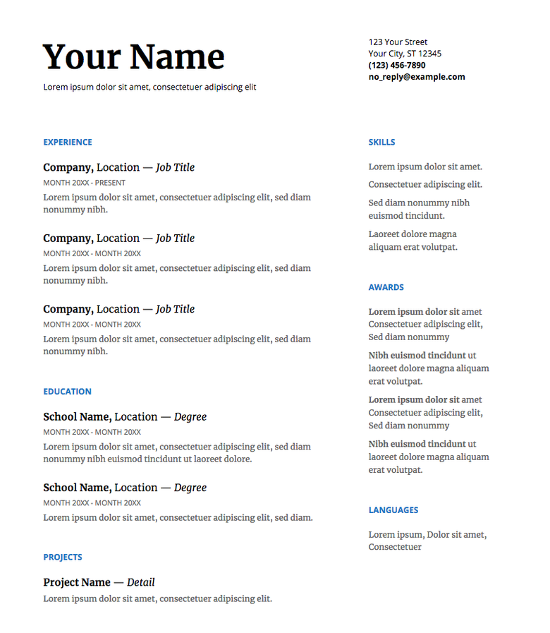 96 Resume Template For High School Students With No Work Experience
