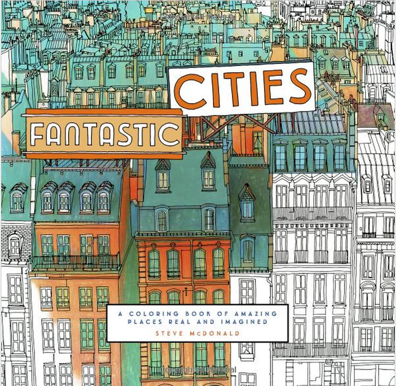 Fantastic Cities Adult Coloring Book 