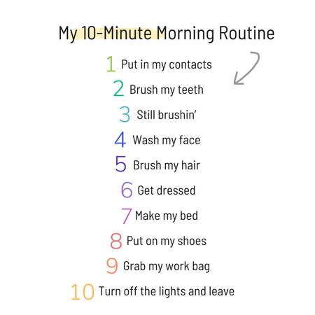 10 minute morning routine
